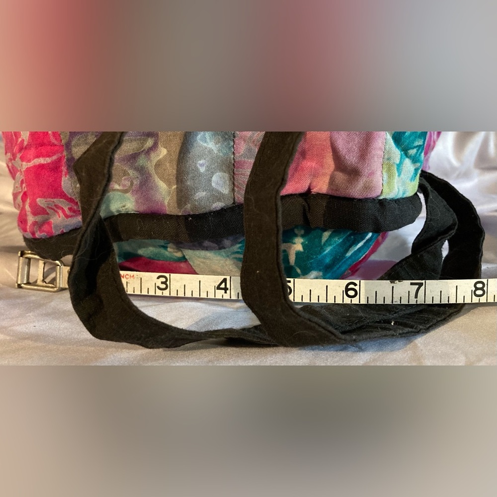 Colorful Patchwork Drawstring Bag Cinch Sac Backp… - image 3